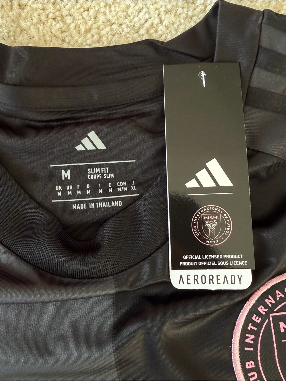 Messi #10 Adidas Black and Pink Inter Miami Mens Soccer Jersey - Picture 4 of 9